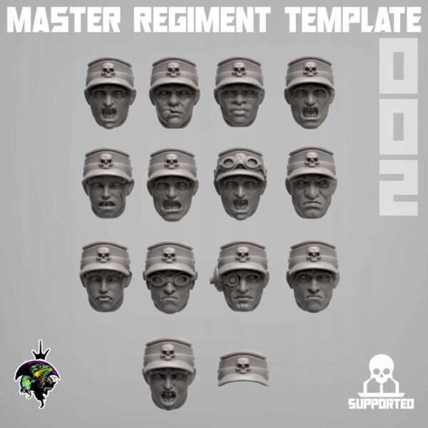 MRT Patrol Caps Heads Set - 13 szt. - Druk 3D