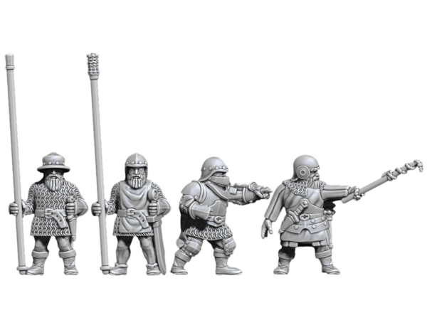 Breton Dwarfs Artillery Crew - x4