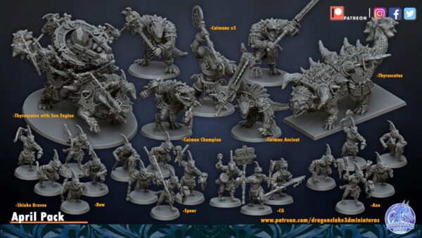 f3dfdc03142d9a1511590f8a01aa7f1a.jpg Skinks Unit - 10 szt. - DL Miniatures - Druk 3D