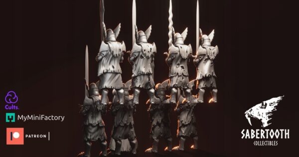 Bloodguard with Great Weapons x10 - Minifaktura - Druk 3D