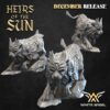 Lion Attack x5 - White Angel Miniatures