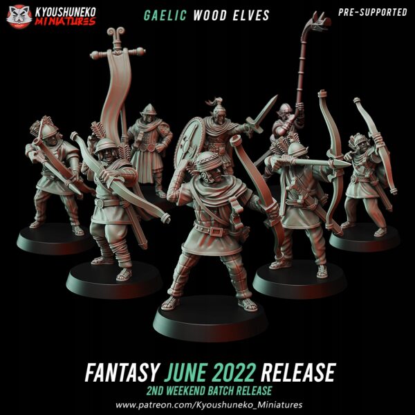 Galeic Wood Elf Forest Guards x5 - Druk 3D
