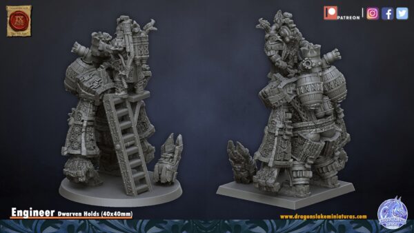 Engineer Diorama - DLM - Dwarven Holds - Druk 3D