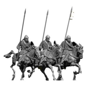1th Century Knights with Lances at up - Caballero Miniatures
