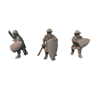 Medieval Warriors With Shields - 3x