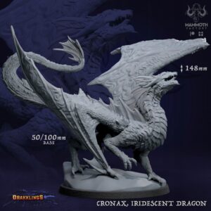 f9cb0a4c69bf093a1d6647e7c877bb35.jpg Chronax, Young Iridescent Dragon - Mammoth Factory - Minifaktura