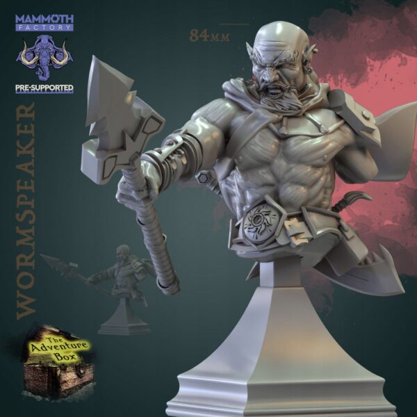 fbadf7000bde781be1d5b6a06489a1f9.jpg Wormspeaker Bust - Mammoth Factory - Druk 3D