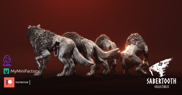Zombie Direwolves - x4