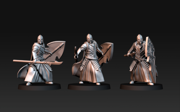 Bloody elves with spear and shield - 6 Póz
