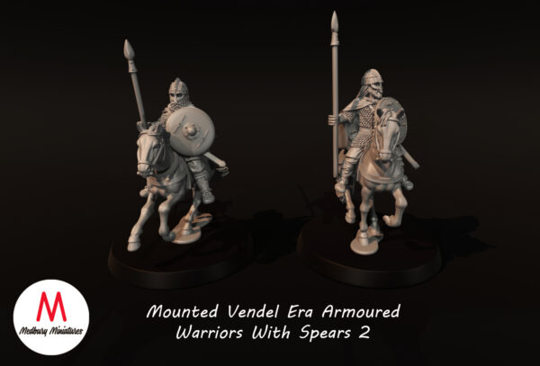 Mounted Vendel Era Armoured Warriors With Spears - x5