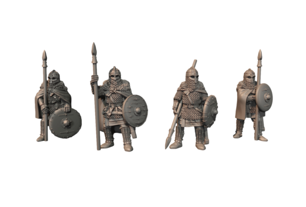 Huscarl Spearmen At Rest - x4