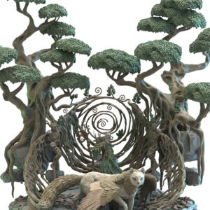 Saori Ancient Druid with Nekokuro Diorama -Druk 3D