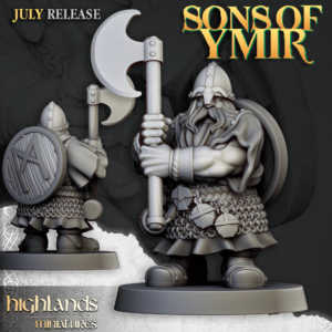Dwarf Warrior with Two-handed Axe 1