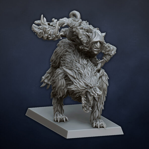 Goblin witch on Wolf - x1