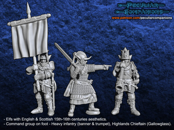 Anglo-Scottish Elfs Command Group on Foot - x1