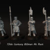 13th Century Billmen at Rest - 4x