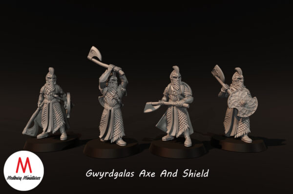 Gwyrdgalas Warriors Axe And Shield - x1