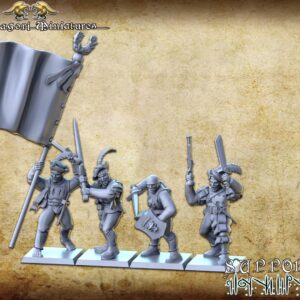 Landsknecht State Toops x4 - Magori Miniatures