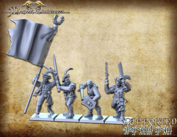 Landsknecht State Toops x4 - Magori Miniatures