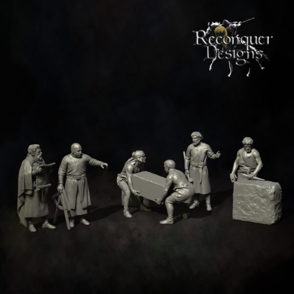 Medieval Masons and Craftsmen - x1