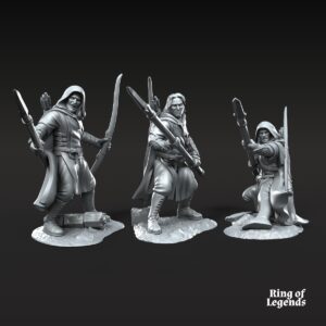 Rangers of Grey Castle with Spear and Bow - x3