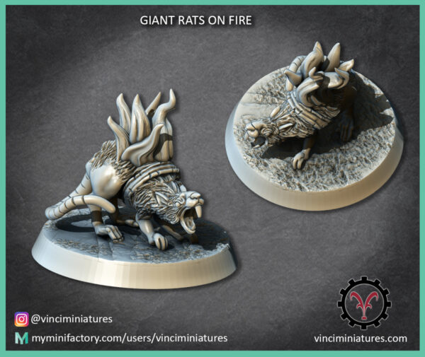Giant Rats On Fire - x3