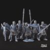 Grey Castle warriors with spears ft- x6
