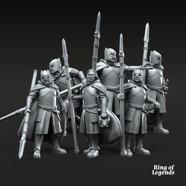 435bcc1a637c6070ba662d4c7c1205c1-1.jpg Grey Castle Court Guards with spears on foot - x6