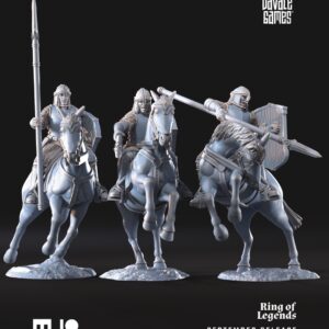 North Warrior Riders with spear/shield - x3