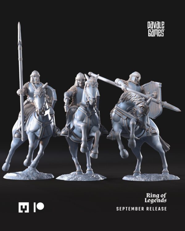 North Warrior Riders with spear/shield - x3