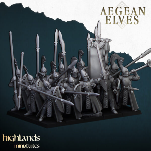 Aegean Elves Spearmen - x5