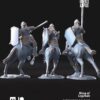 North Warrior Riders with spear/shield - x3