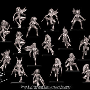 Dark Elf Witches Battle-Ready - x5
