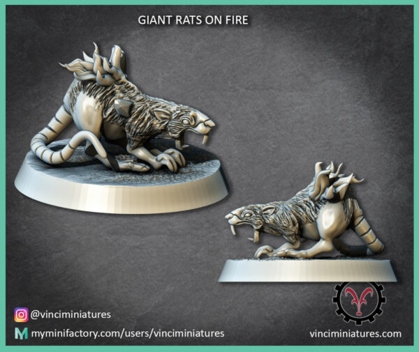 Giant Rats On Fire - x3