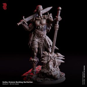 5ae39597b412fd29a87ac99b138f75ec-1.jpg Insha, Demon-Bashing Barbarian (Human Barbarian)