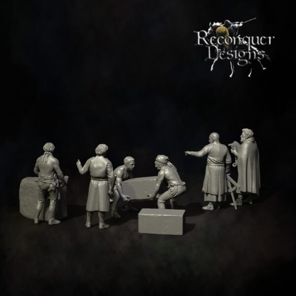 Medieval Masons and Craftsmen - x1