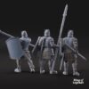 Grey Castle warriors with spears ft- x6