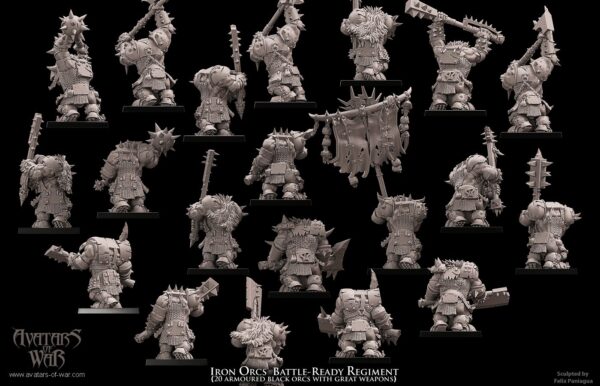Iron Orcs Battle-Ready - x10
