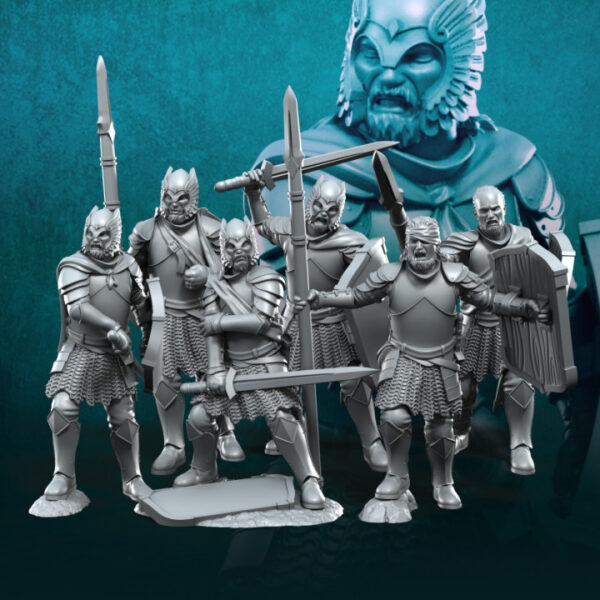 Wounded Grey Castle Warriors x6