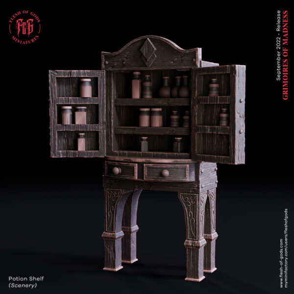 Potion Shelf - Scenery - Półka z Miksturami - Sceneria