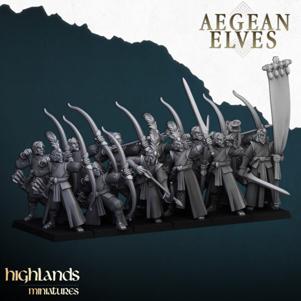 Aegean Elves Archers - x17 - x3 CMD