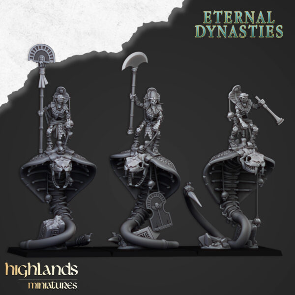 Mounted Ancient Guard on Great Snakes Command - x3