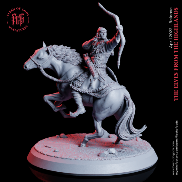 Highland Elves Rider - Elfi Jeździec na koniu   - Flesh of Gods
