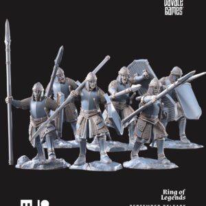 North Warriors with spear/shield - x6