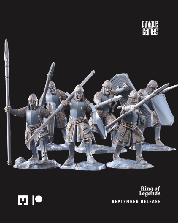North Warriors with spear/shield - x6