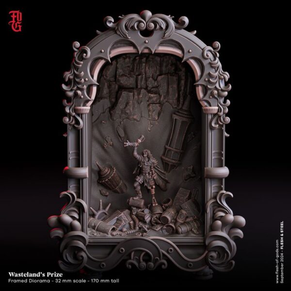 def3b664dae2a8f7229efc222f38261f.jpg Framed Diorama - Wasteland's Prize