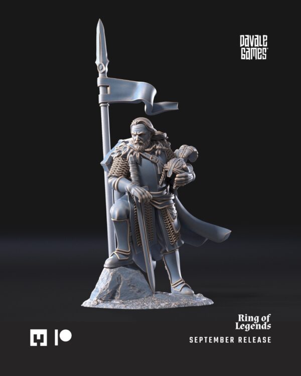 North Warrior Captain with spear/shield ft and mtd