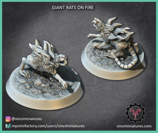 Giant Rats On Fire - x3