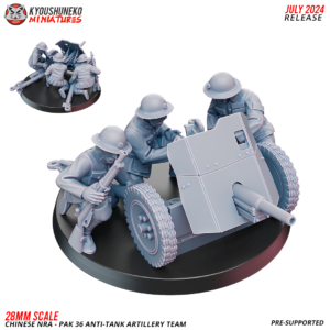 PAK 36 Anti Tank Artillery Team - Chinese NRA ww2 - x1