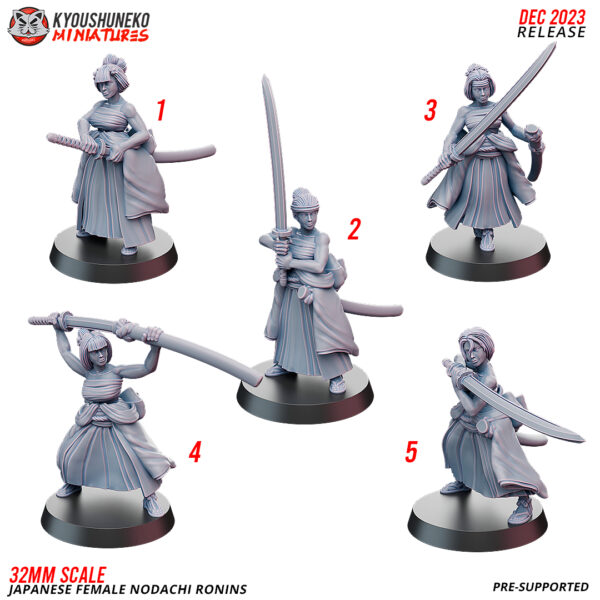 Japanese Female Nodachi Ronins - x5